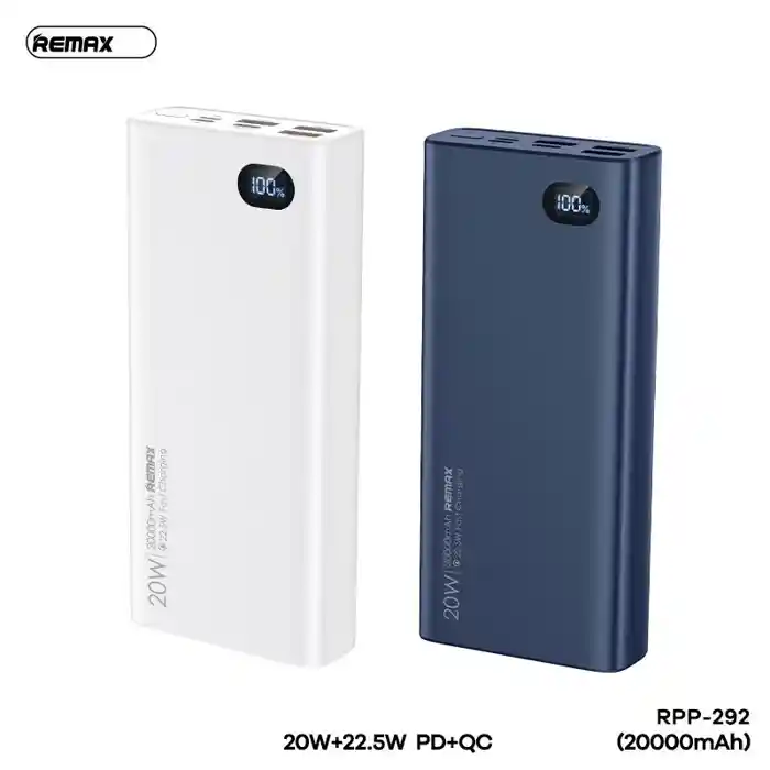 Remax RPP-292 20000mAh Gallop Series 20W+22.5W+PD+QC Fast Charging 4 Output Ports Power Bank